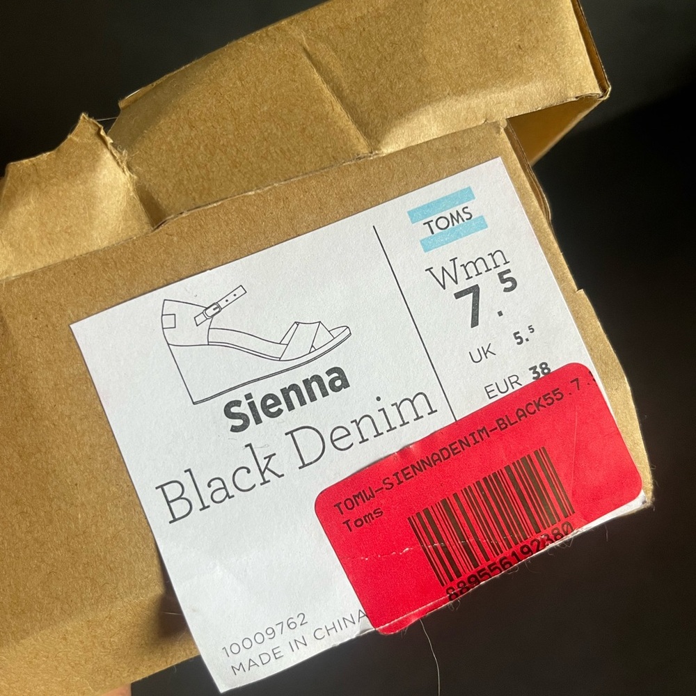 TOMS Women's Denim Sienna Sandals - 7.5 - New - Picture 9 of 9